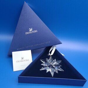 Swarovski Crystal 2017 Annual Snowflake Christmas Ornament w Boxes